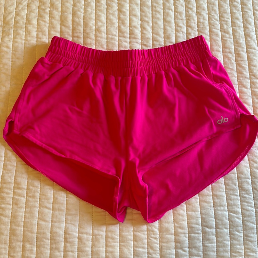 Hot pink alo shorts